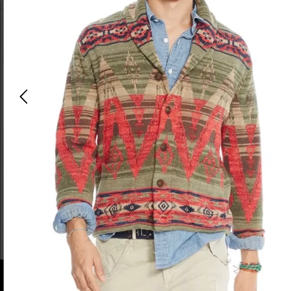 Polo Southwest Cardigan Ralph Lauren Aztec Medium